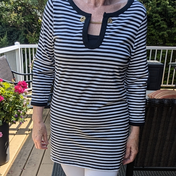 Nautica Striped Tunic - Picture 4 of 11